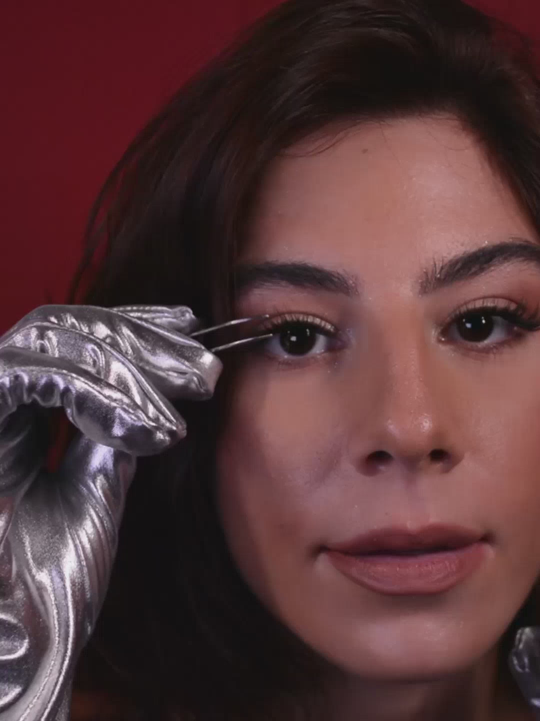 confident look - model feeling beautiful and sleek with her flicker lash clusters